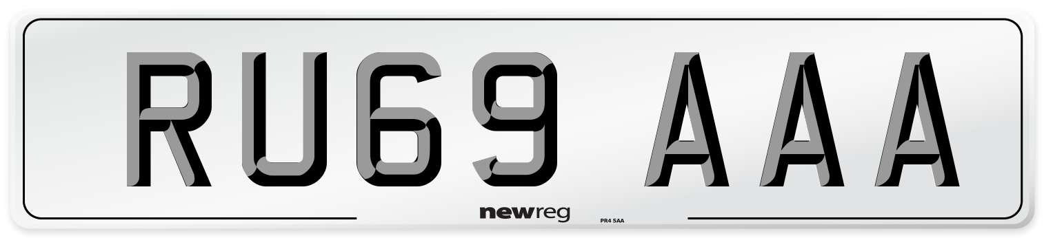RU69 AAA Number Plate from New Reg